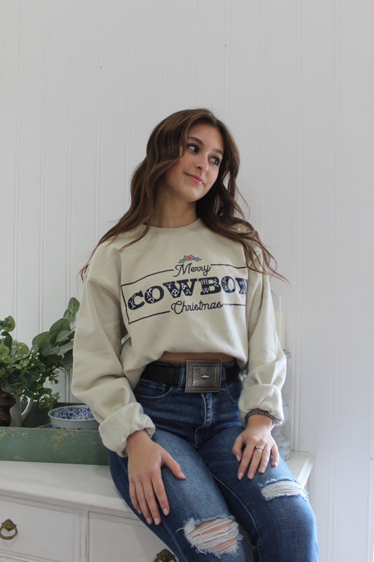 Merry Cowboy Christmas Sweatshirt