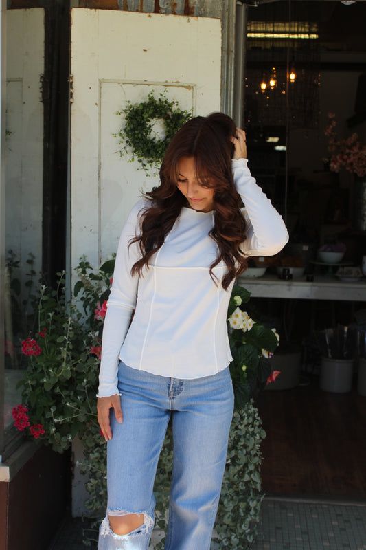 Slim Fit Front Seam Top