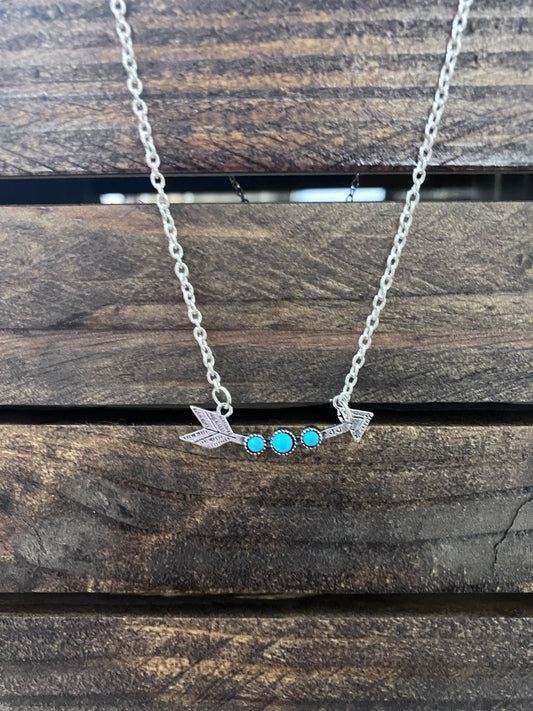 Turquoise Arrow Necklace