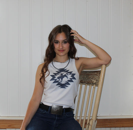Aztec Bronc Cropped Tank