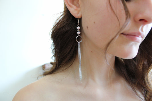 Pink Chic Dangle Earrings