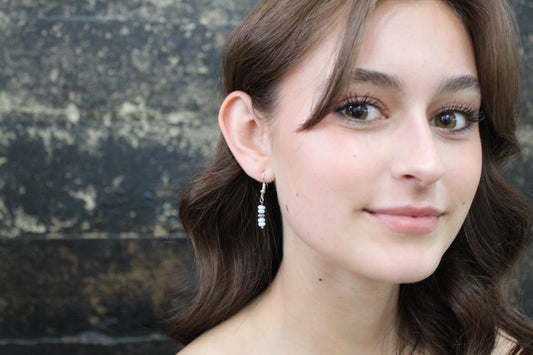 Magnesite turquoise earrings