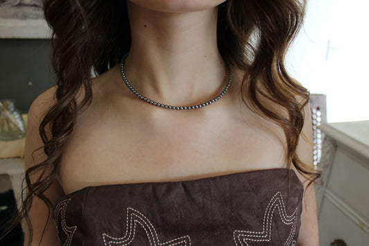 Sterling silver pearl necklace