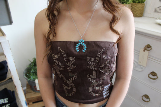 Turquoise Squash Blossom Necklace