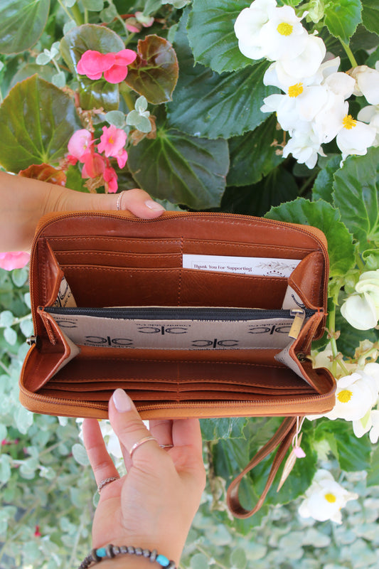 Checkered Cowhide Wallet