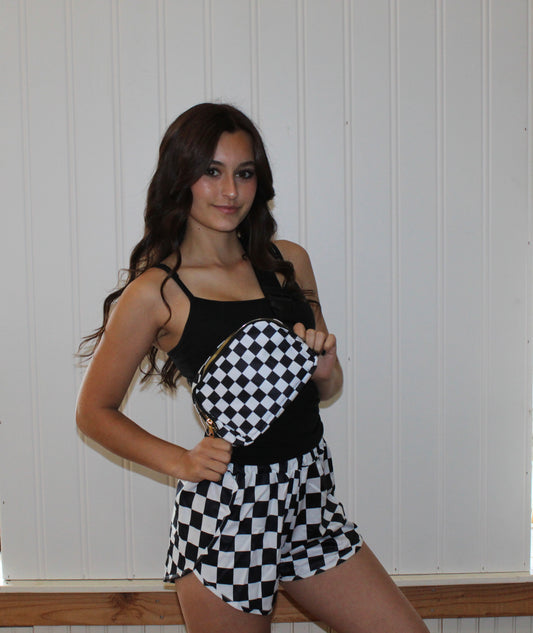 Checkered Crossbody Bag