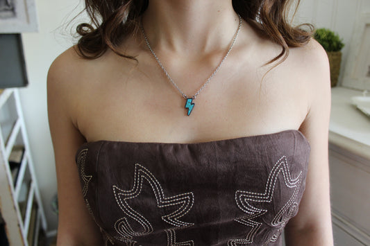 Turquoise Bolt Necklace