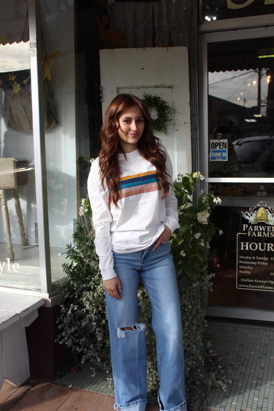 Oriana Striped Long Sleeve Top