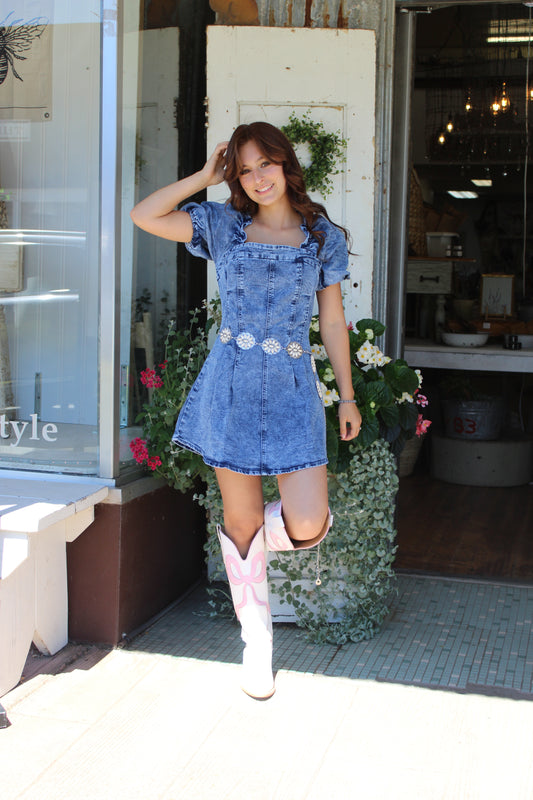 Bustier Denim Dress