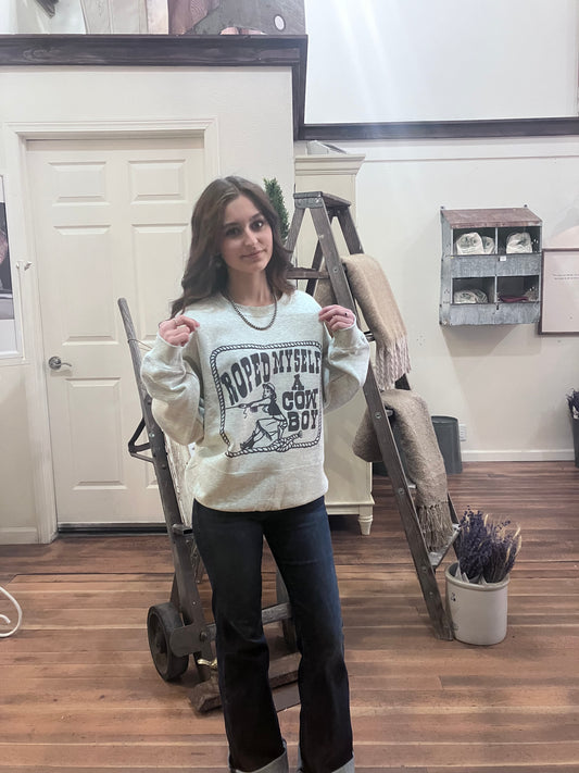 Roped a Cowboy Sweatshirt