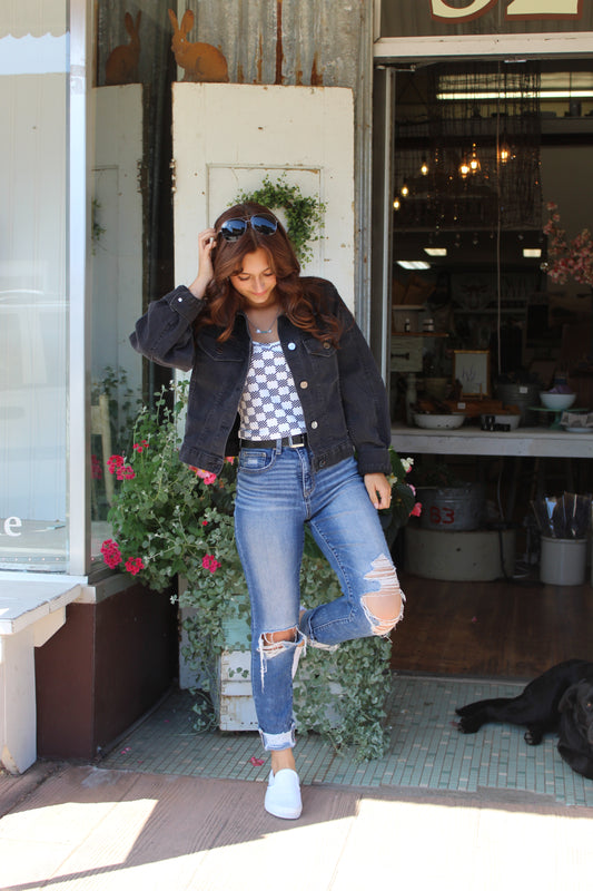 Balloon Sleeve Denim Jacket