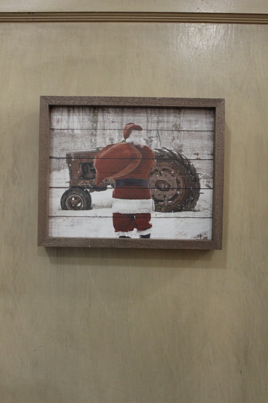 Tractor Santa Sign