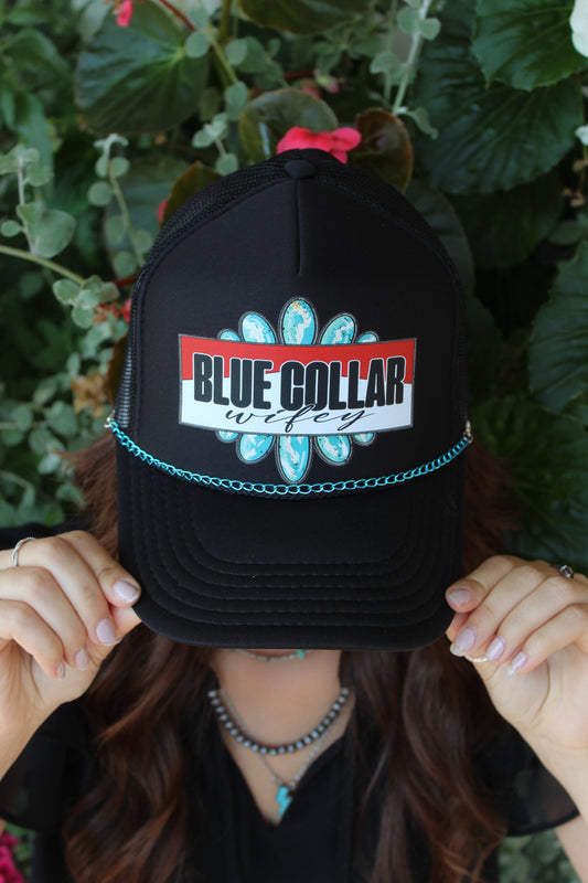 Blue Collar Wifey Trucker Hat