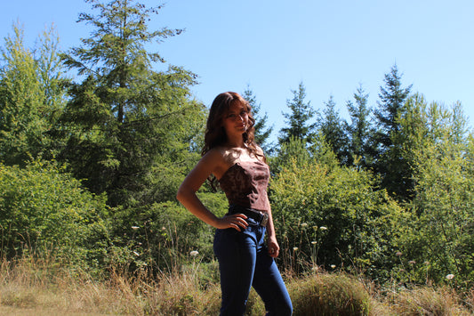 Western Embroidery Corset Top