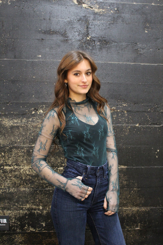 Mesh Top - Hunter Green