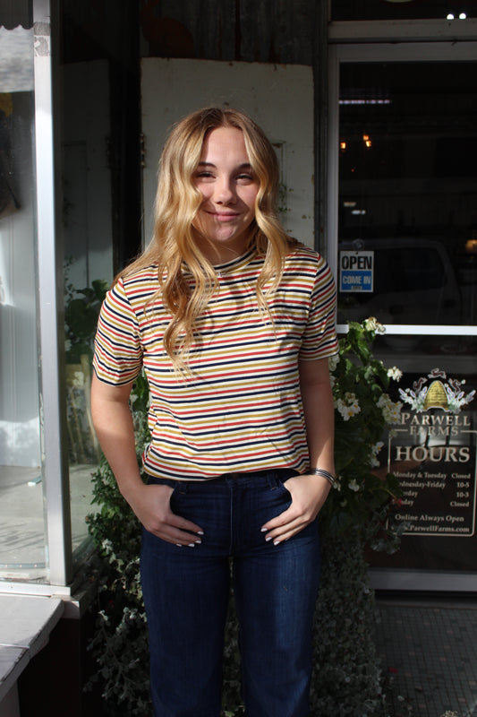Britta Striped Knit Top