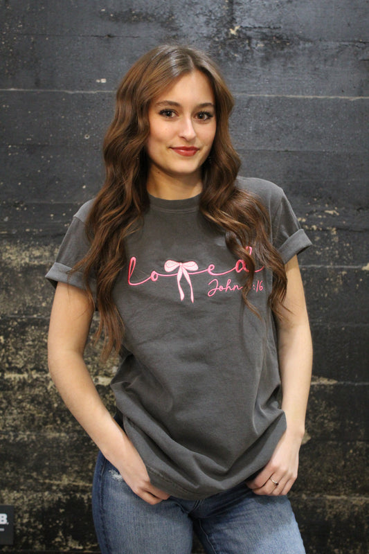 Loved John 3:16 Embroidery Tee