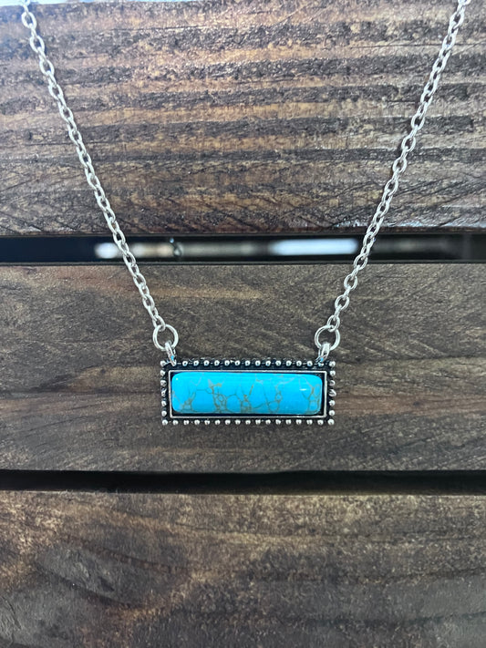 Turquoise Bar Necklace