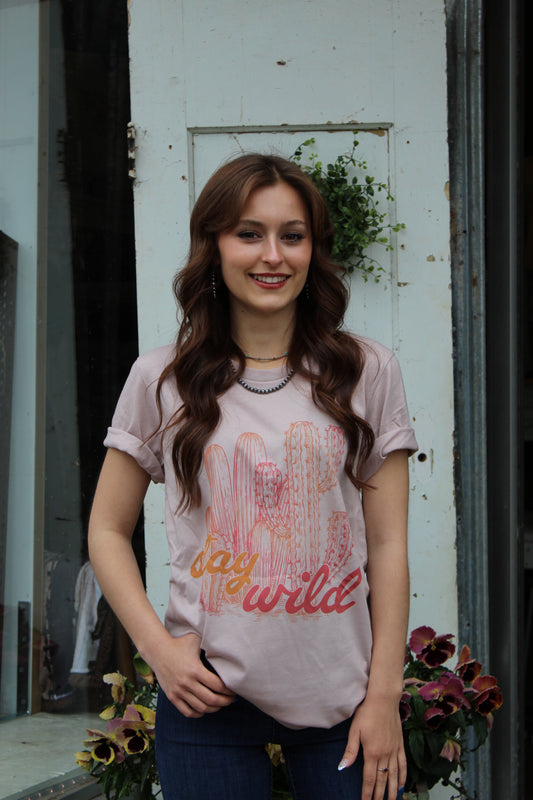 Stay Wild Cactus Graphic Tee