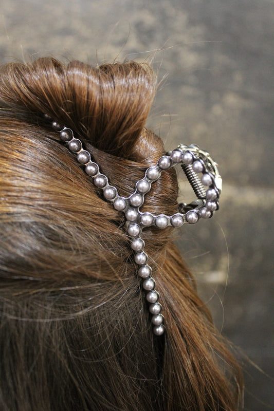 Faux Pearl Claw Hair Clip