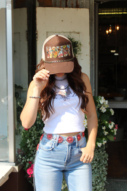 Vintage Cowboy Howdy Trucker Hat