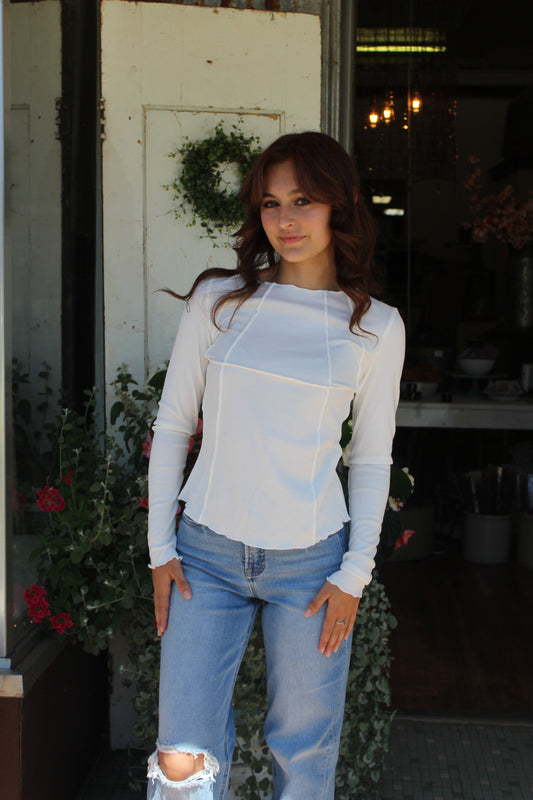 Slim Fit Front Seam Top