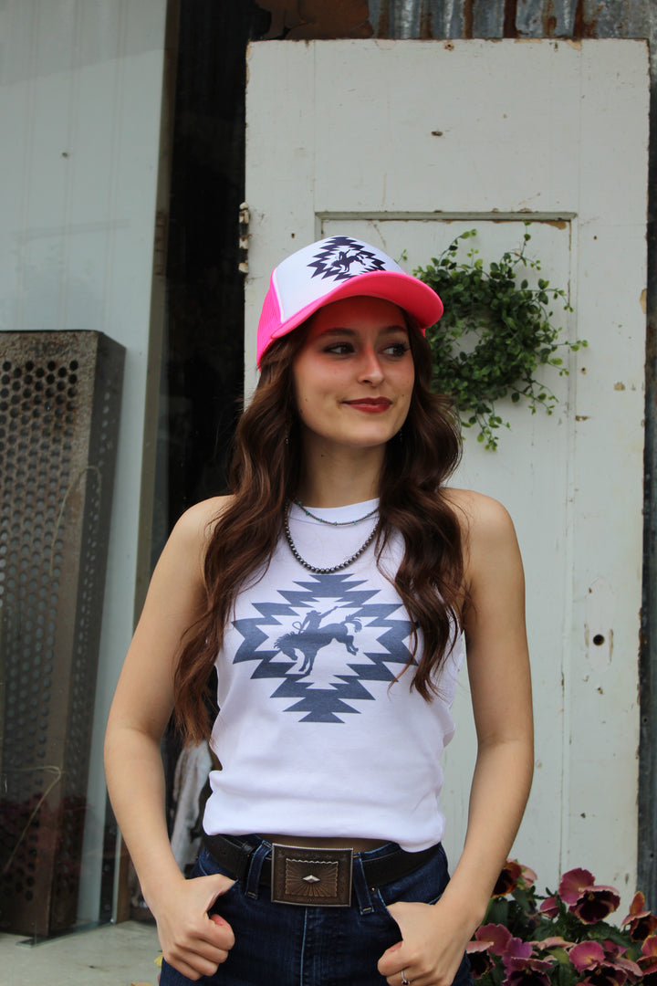 Aztec Bronc Cropped Tank