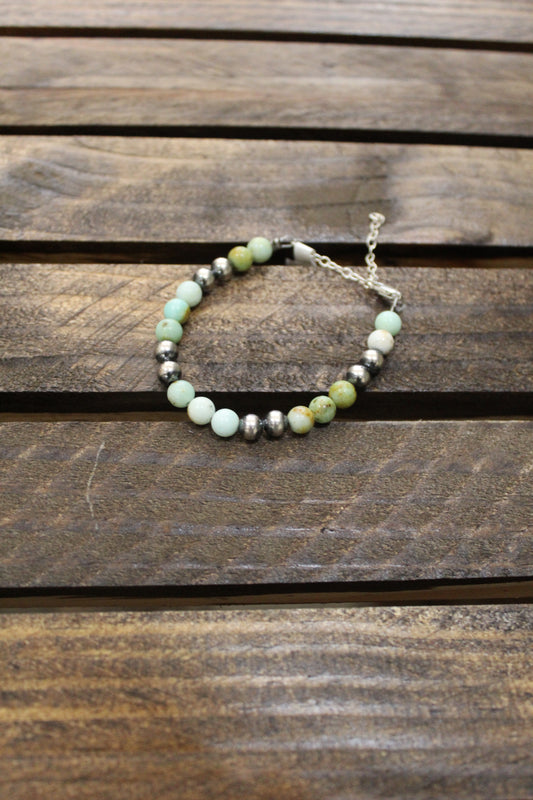 Maya Jade + Sterling Silver Bracelet