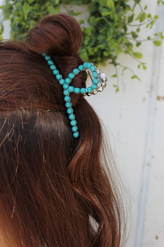 Turquoise Claw Clip