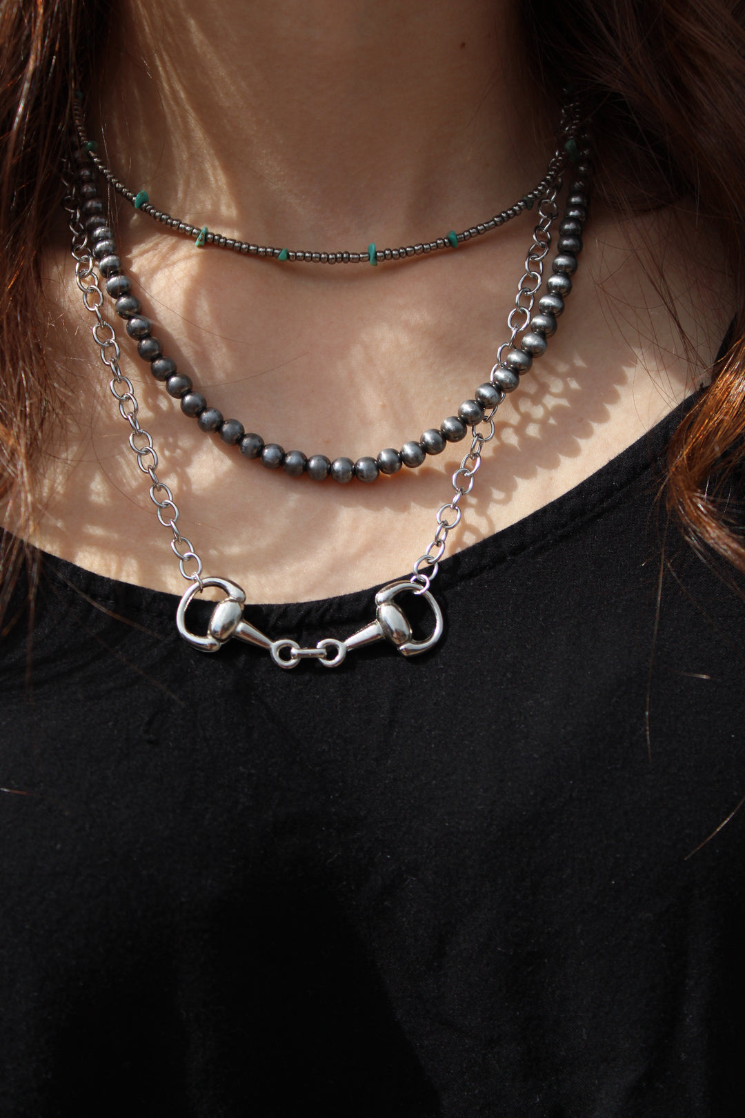 Snaffle Bit Necklace - Silver