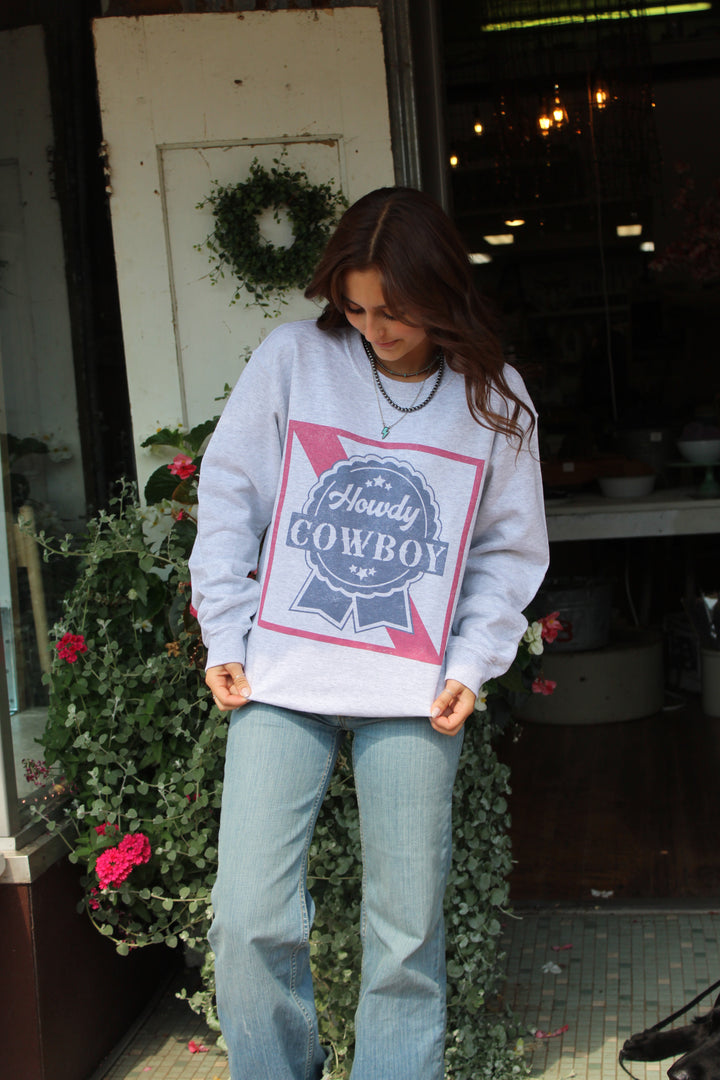 Howdy Cowboy Crewneck Sweatshirt