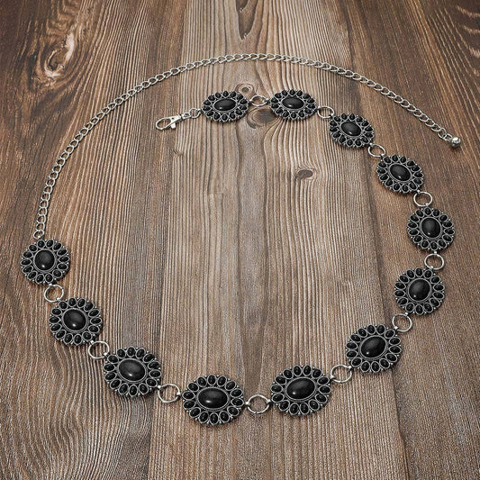 Flower Concho Chain Belt
