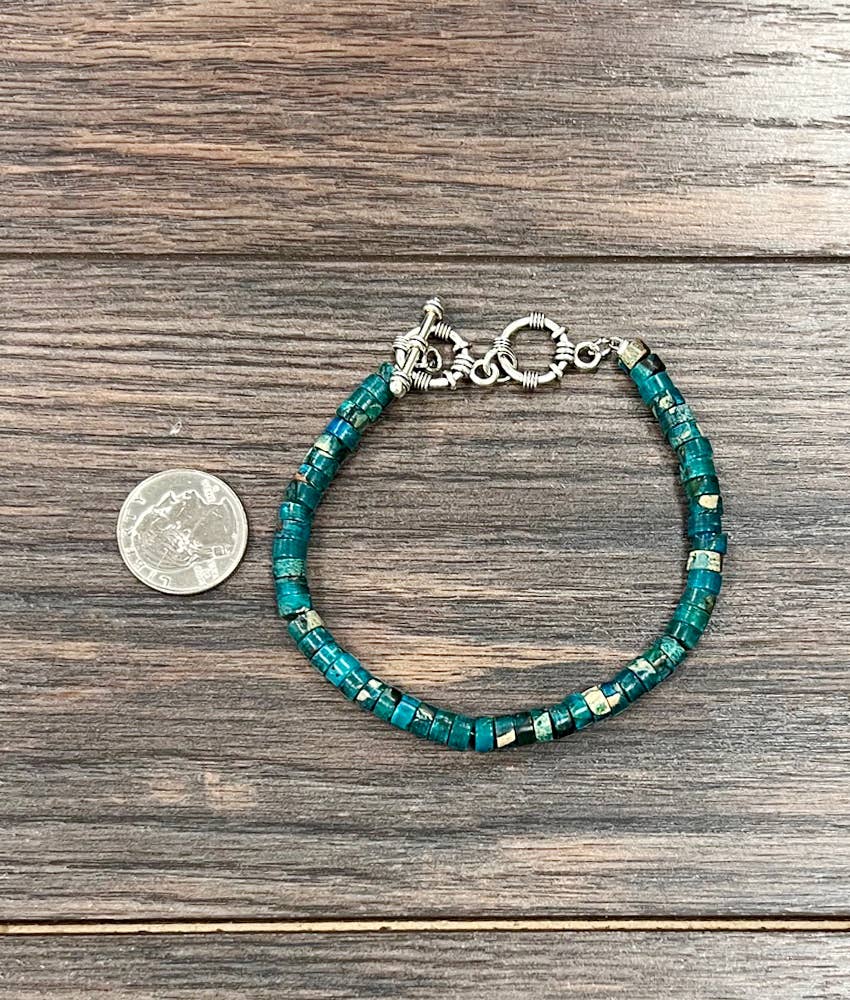 Dark Gemstone Adjustable Bracelet