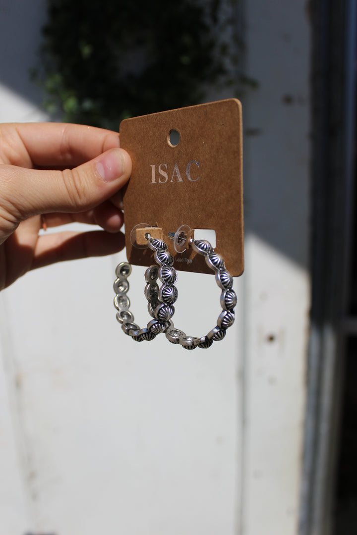 Bohemian Concho Hoop Earrings