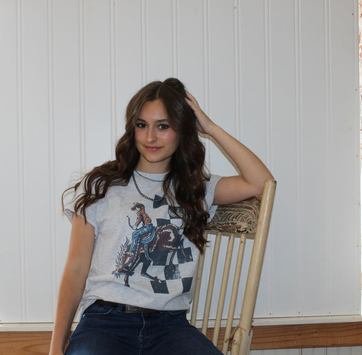 Checkered Cowboy Tee