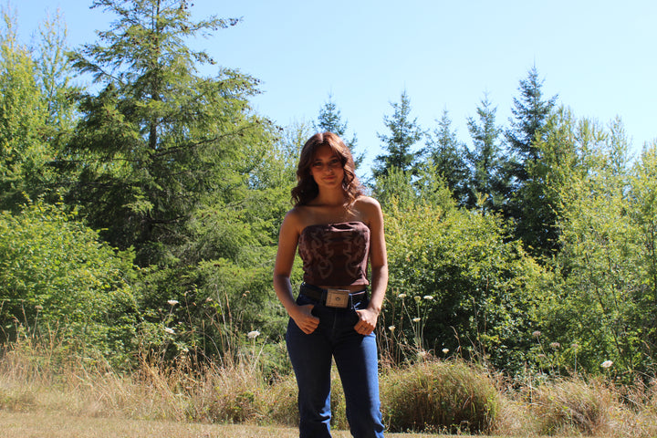 Western Embroidery Corset Top