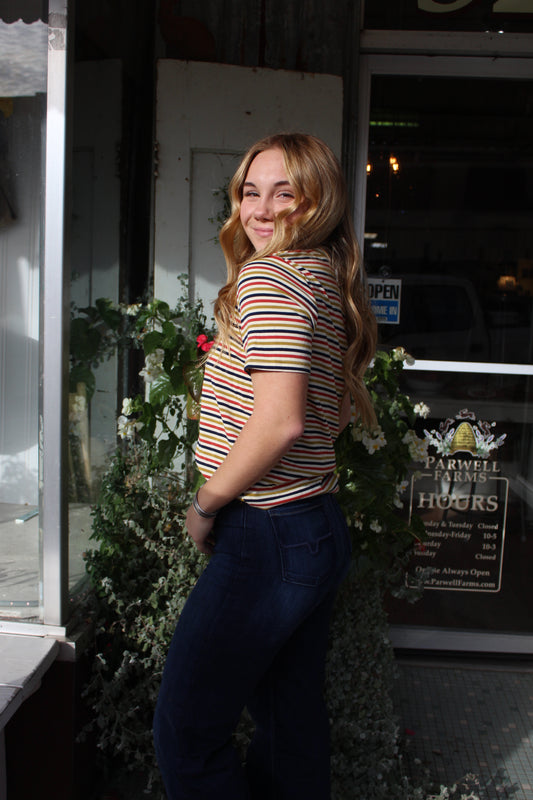 Britta Striped Knit Top