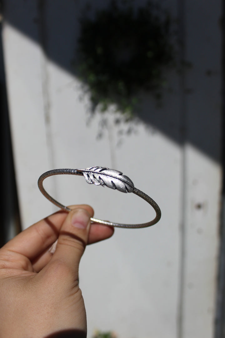 Navajo Feather Bangle Bracelet
