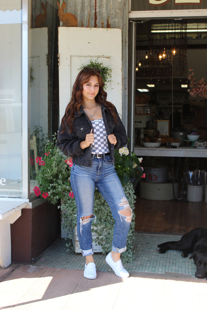 Balloon Sleeve Denim Jacket