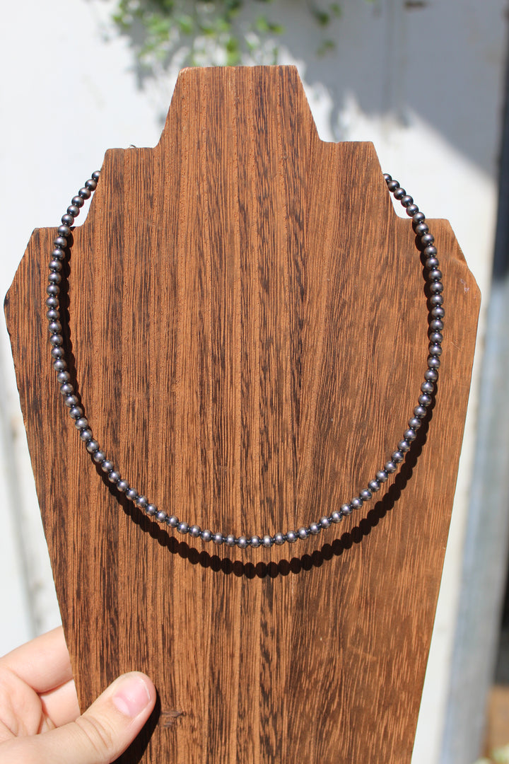 Sterling silver pearl necklace