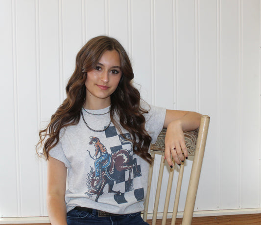 Checkered Cowboy Tee
