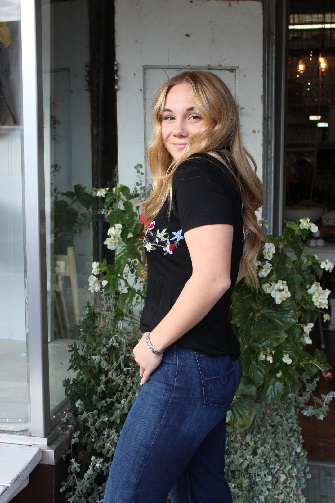 Bev Embroidered Top