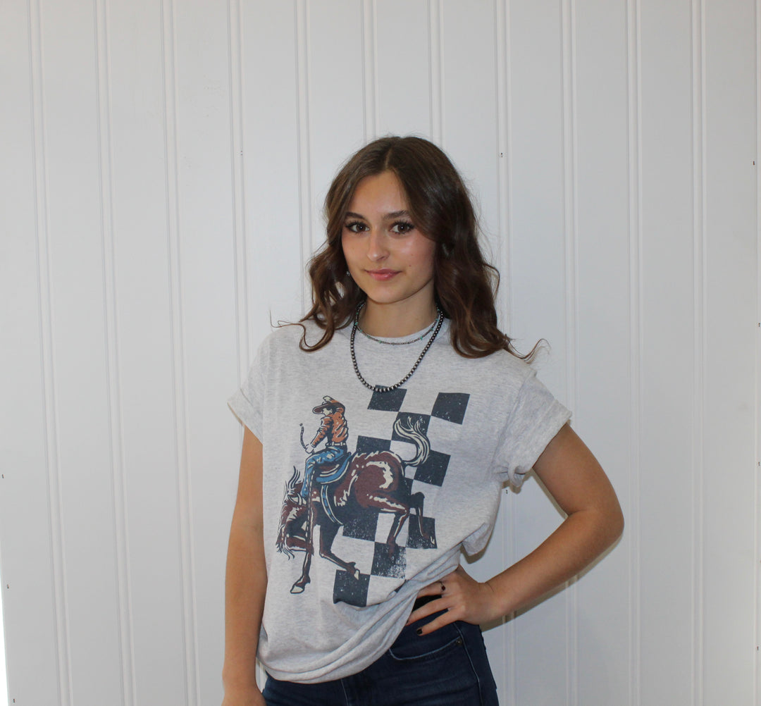 Checkered Cowboy Tee