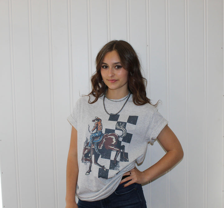 Checkered Cowboy Tee