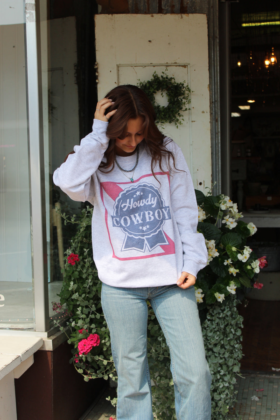 Howdy Cowboy Crewneck Sweatshirt