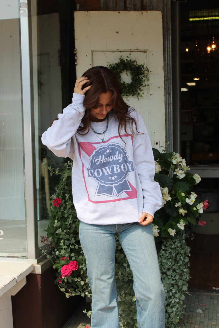 Howdy Cowboy Crewneck Sweatshirt