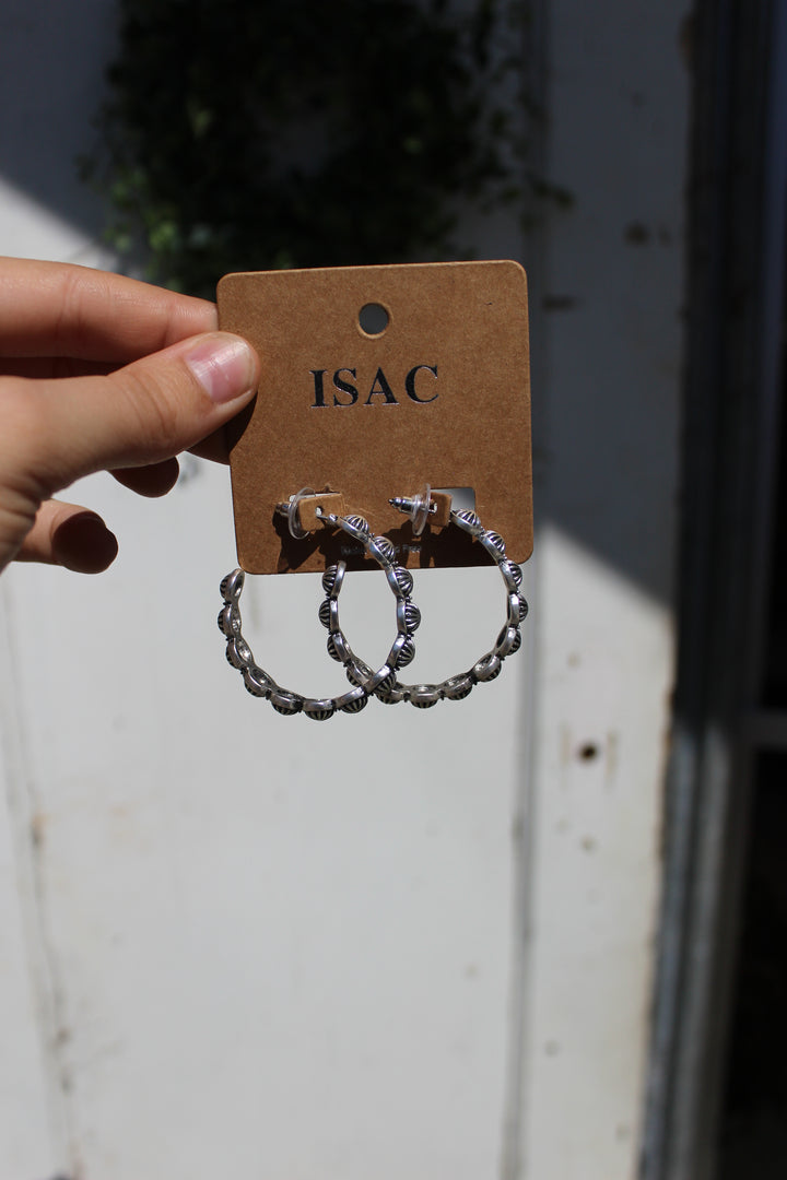 Bohemian Concho Hoop Earrings