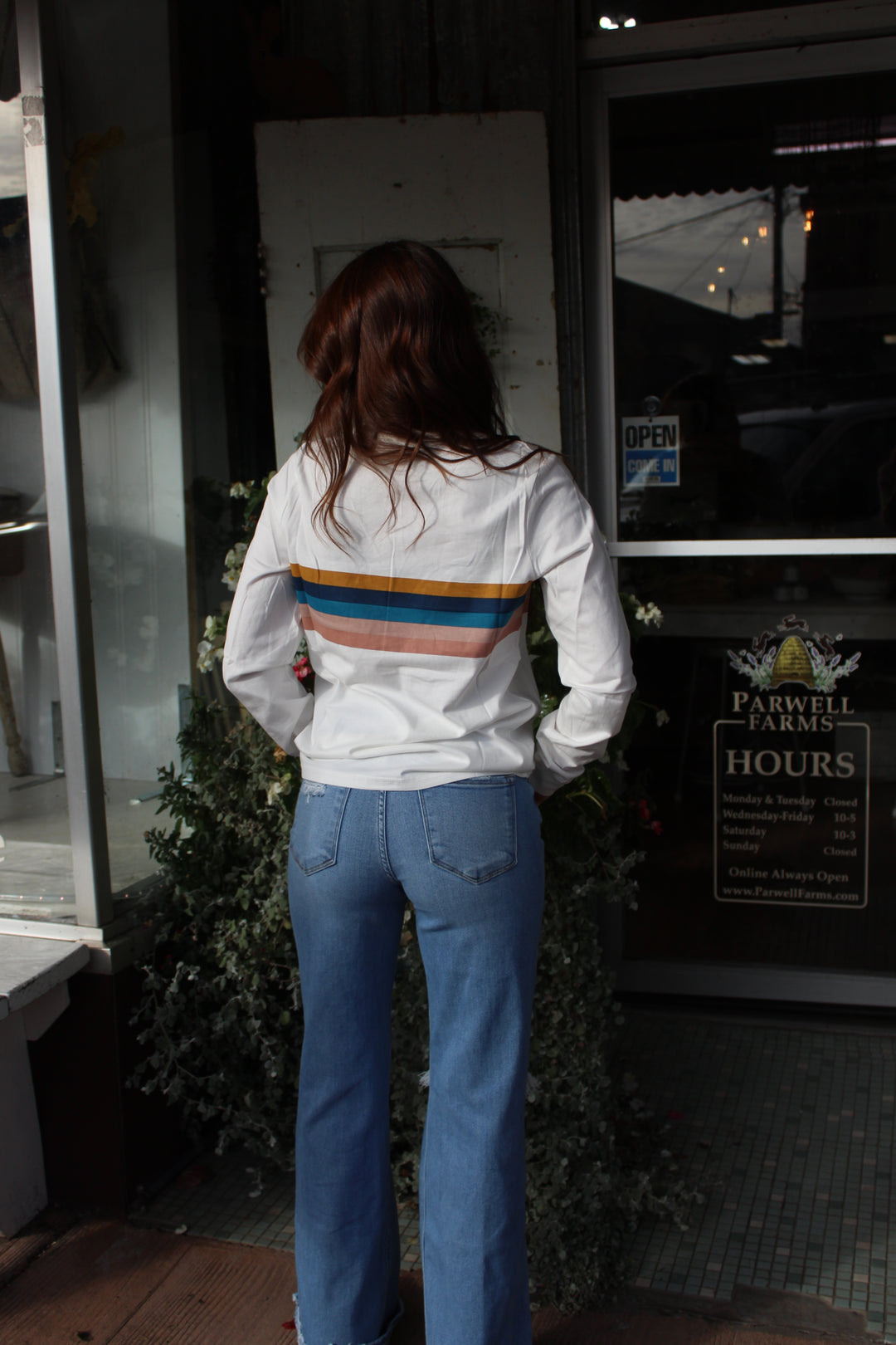 Oriana Striped Long Sleeve Top