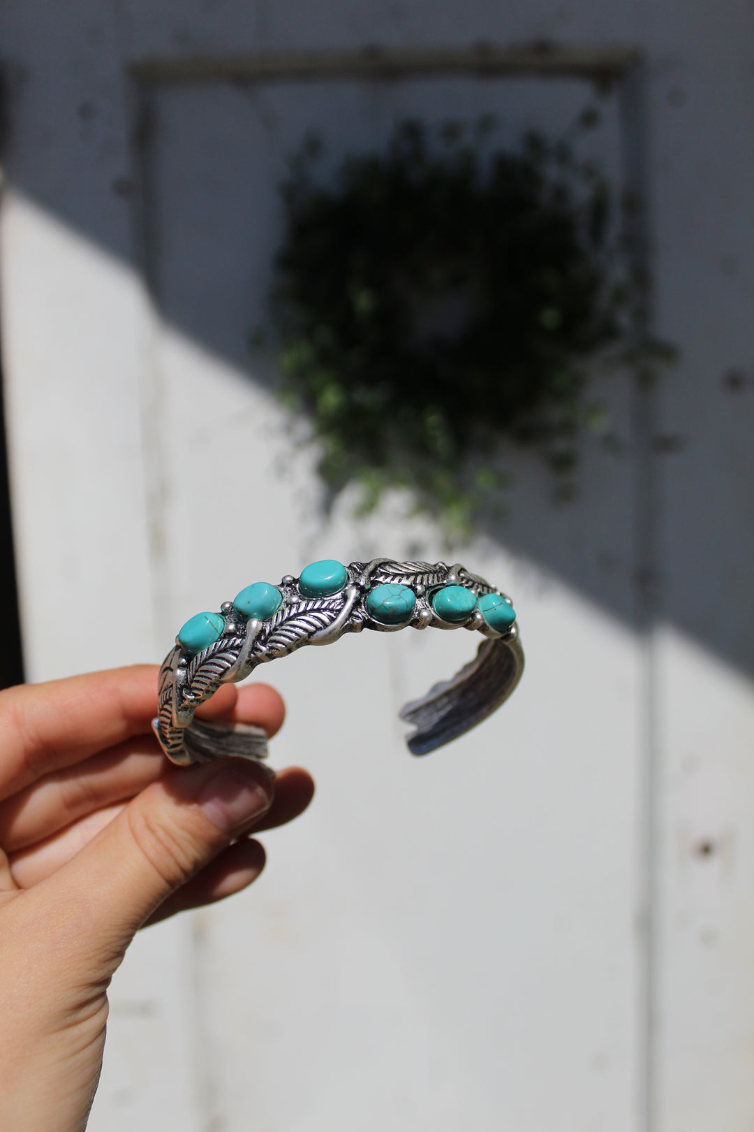 Staggered Turquoise Cuff Bracelet