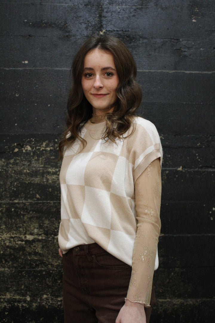 Mesh Top - Coffee